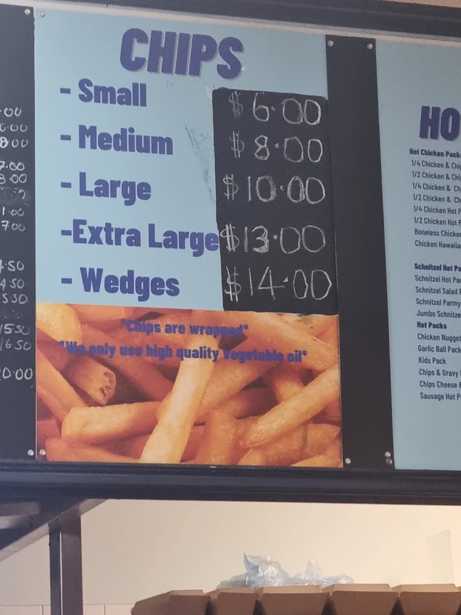 Menu, Playford Chicken