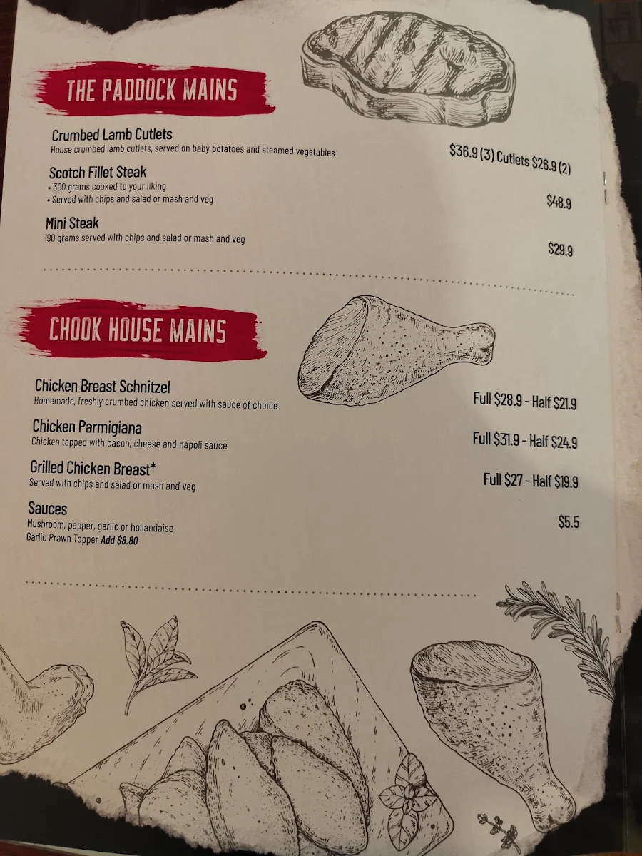 Menu, Dalton Cafe