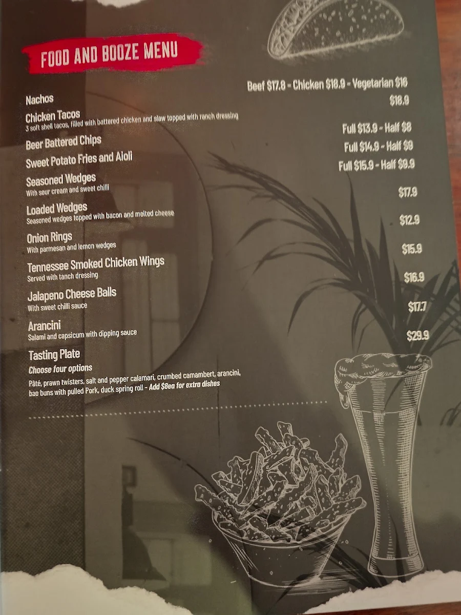 Menu, Dalton Cafe