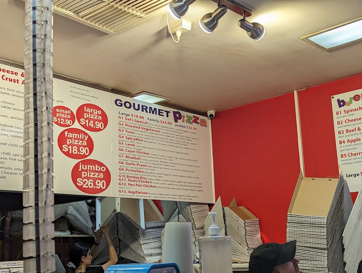 Menu, Johnny Boys Pizza Keysborough