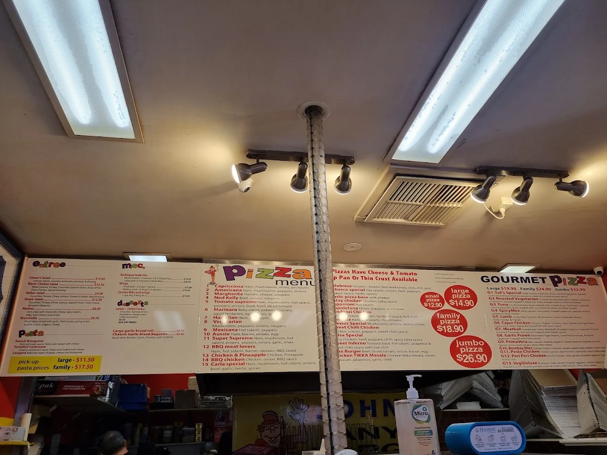 Menu, Johnny Boys Pizza Keysborough
