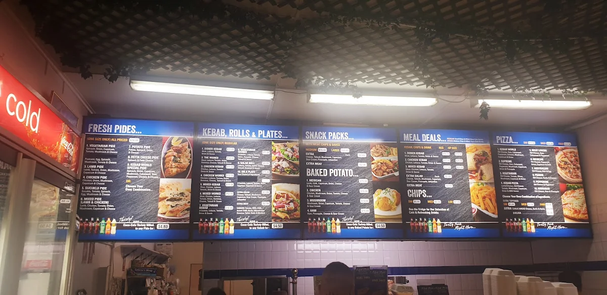 Menu, Kebab World