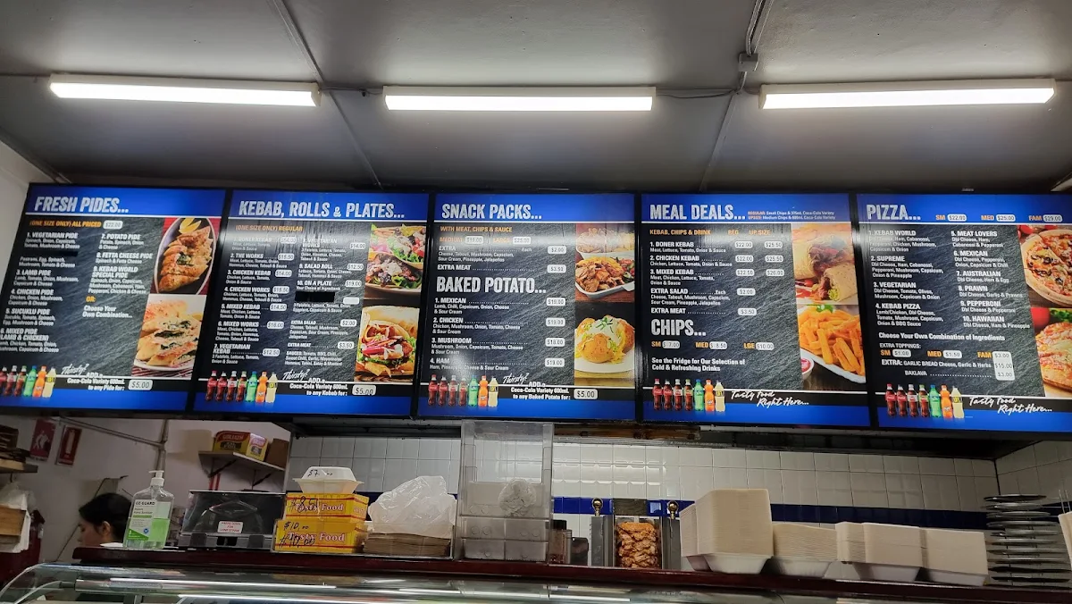 Menu, Kebab World