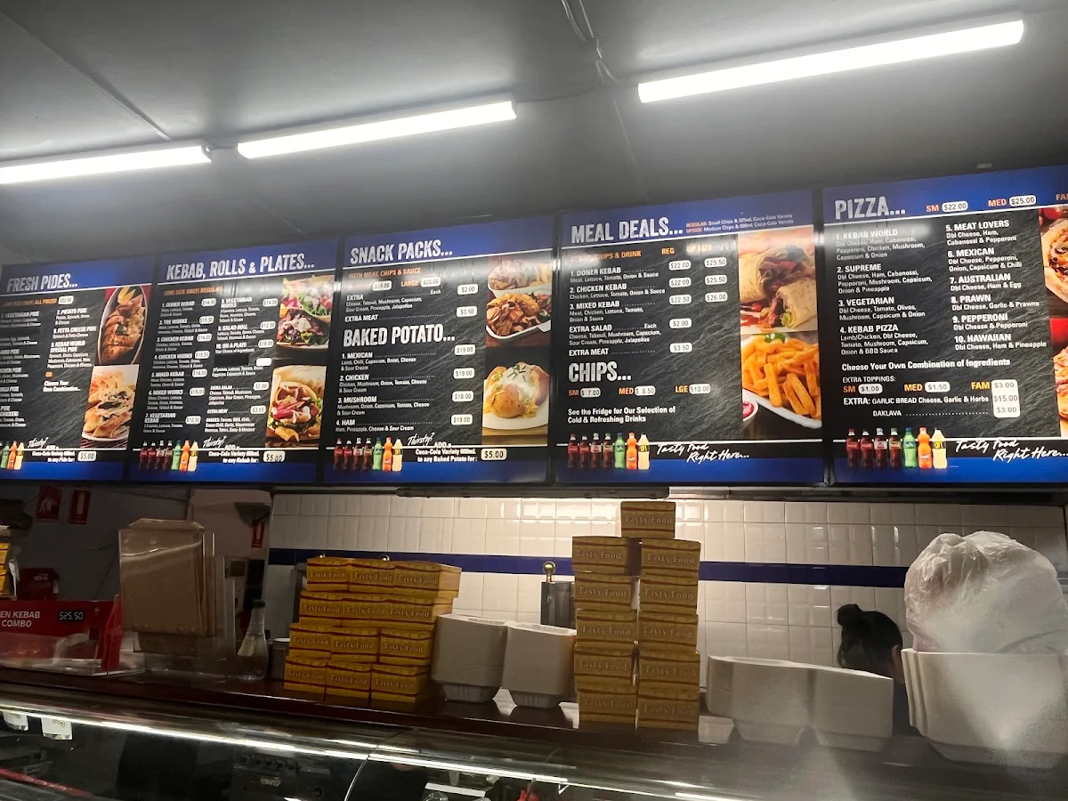 Menu, Kebab World