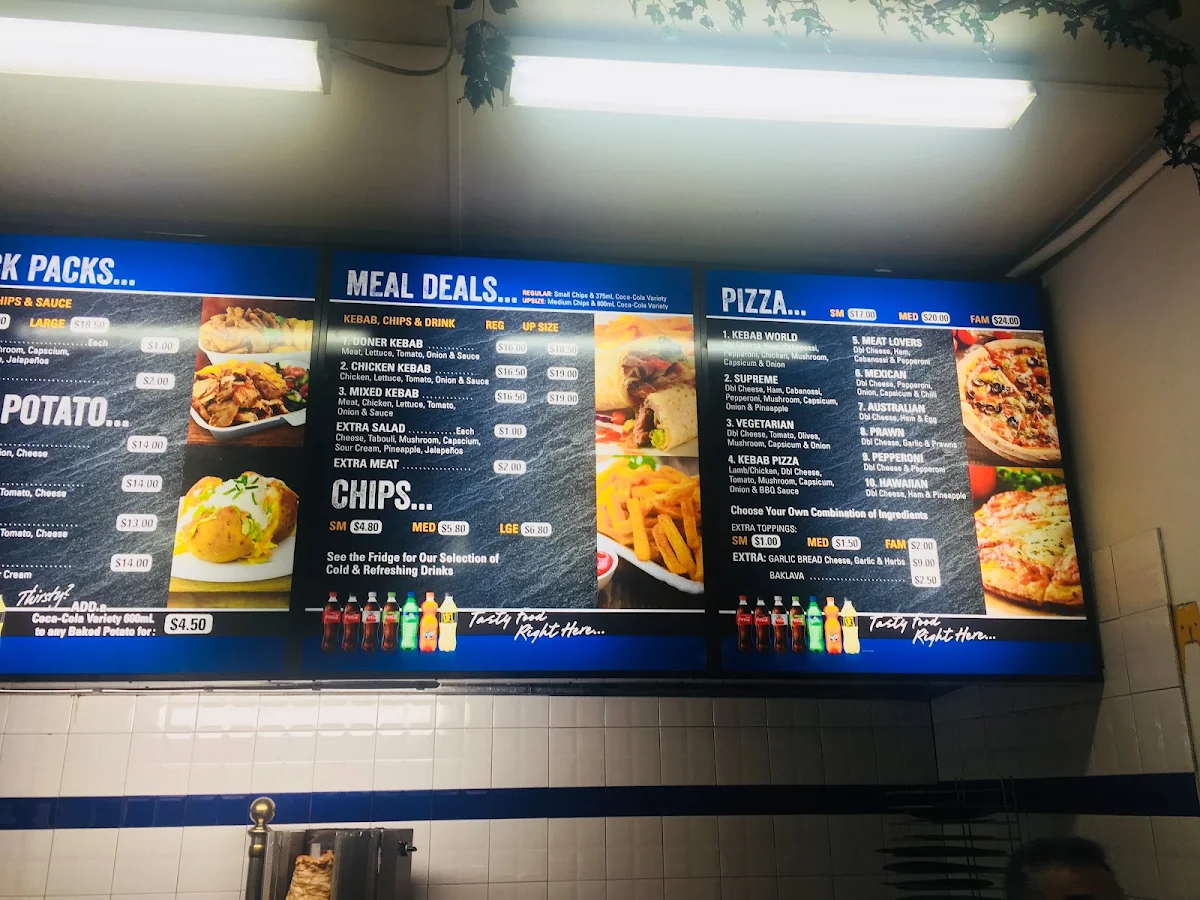 Menu, Kebab World