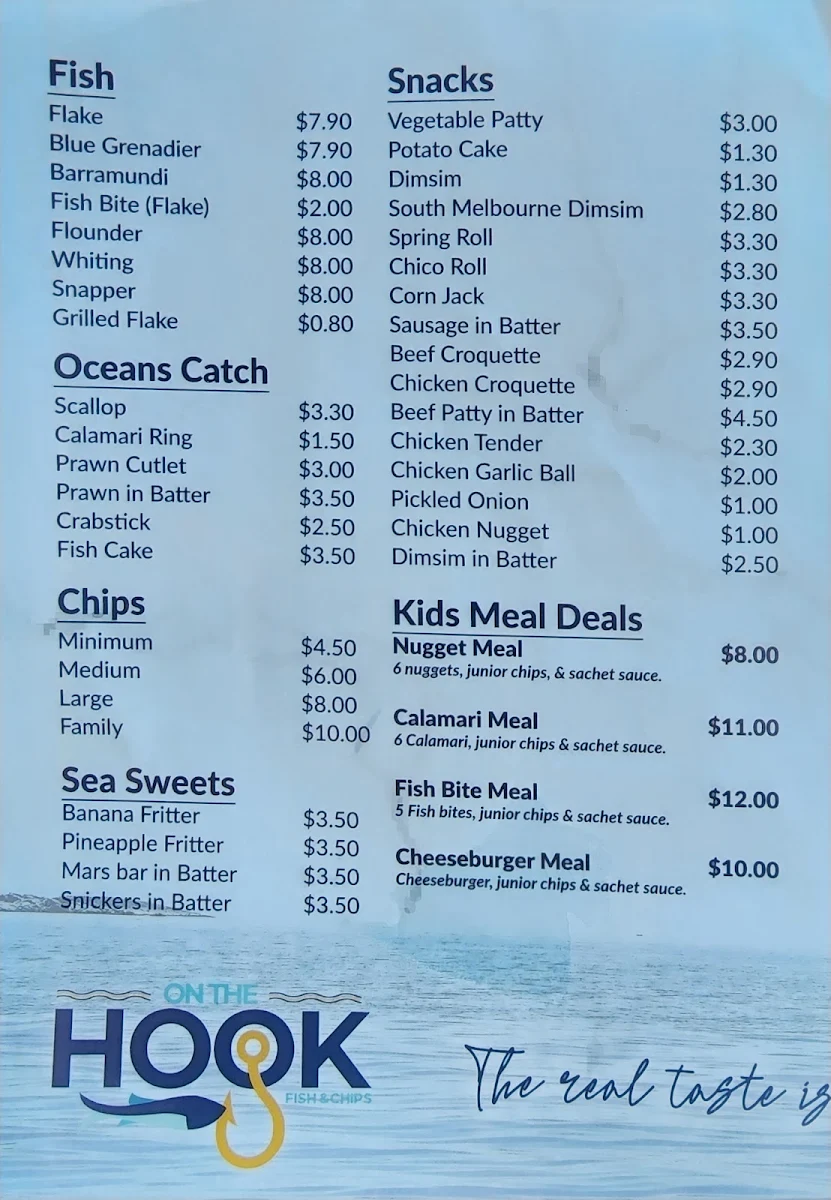 Menu, On the Hook