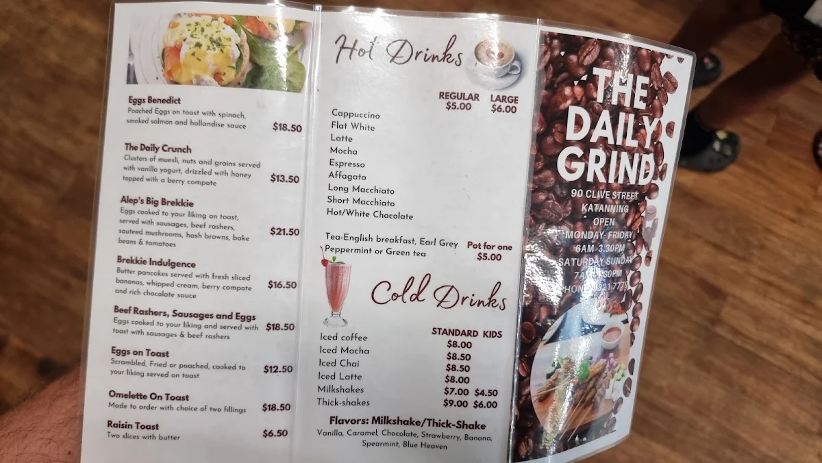 Menu, The Daily Grind