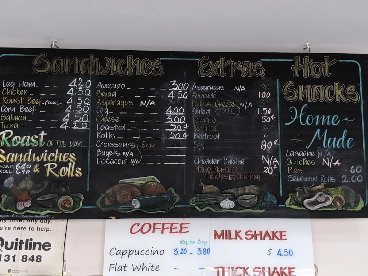 Menu, Kelvin Grove Seafood and Takeaway
