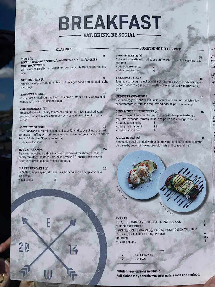 Menu, Blue Ivy Cafe
