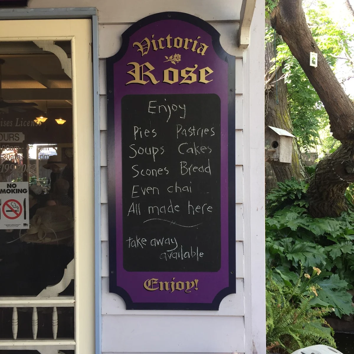 Menu, Victoria Rose & Tea Room