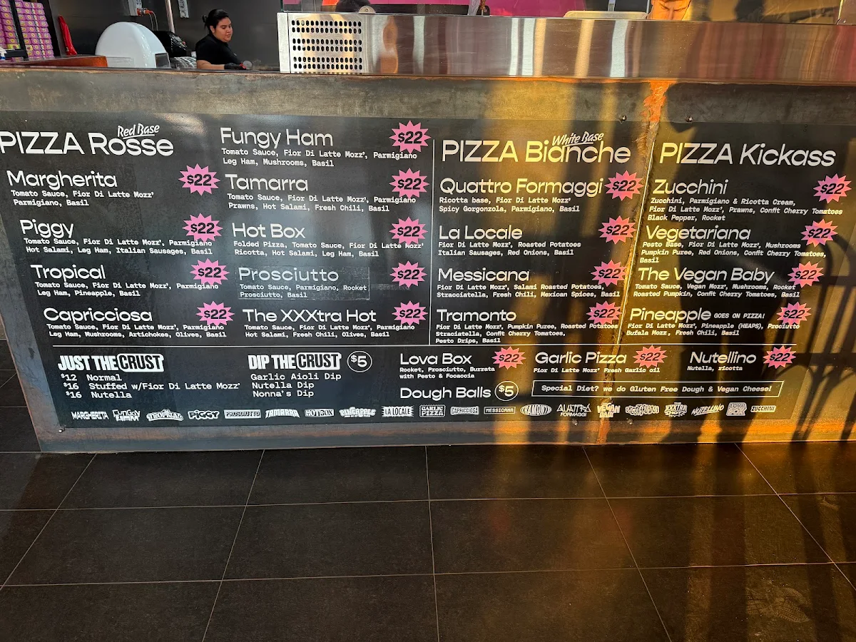 Menu, Il Locale Pizzeria Currambine