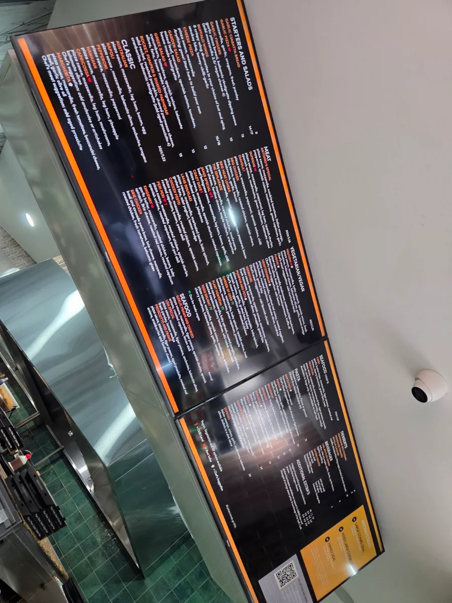 Menu, Antonio's Pizzeria