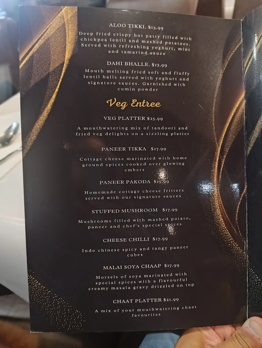 Menu, Desi-licious The Garden Lounge