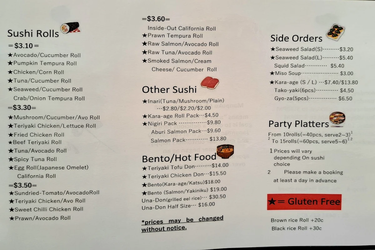 Menu, Manpuku
