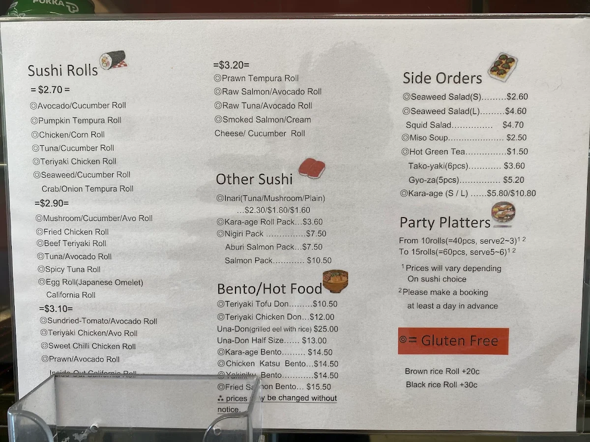 Menu, Manpuku