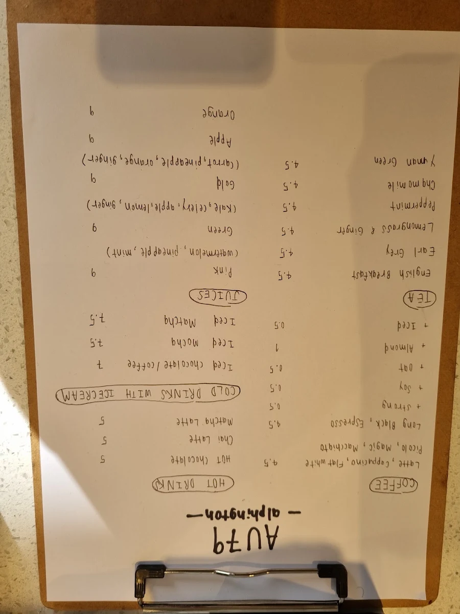 Menu, Au79