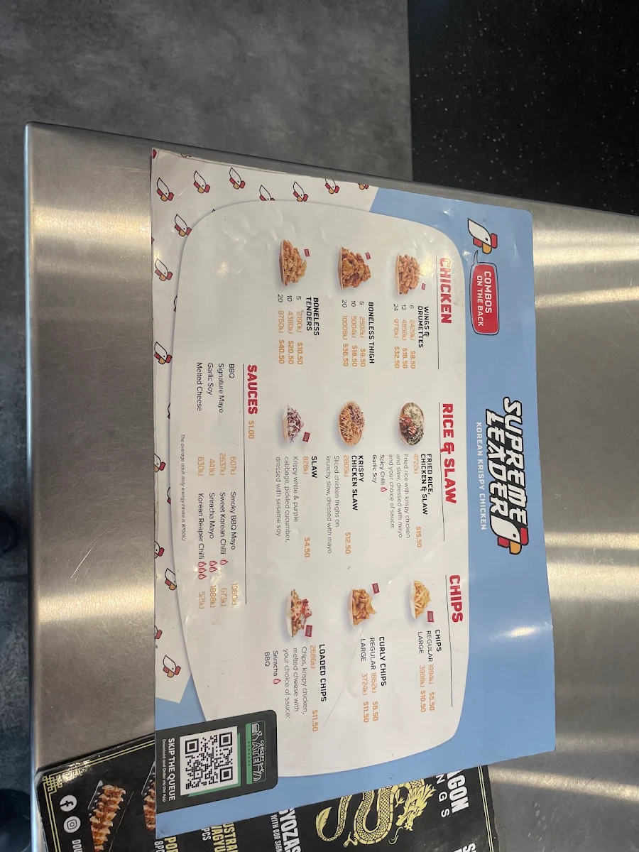Menu, Noodle Box Redcliffe
