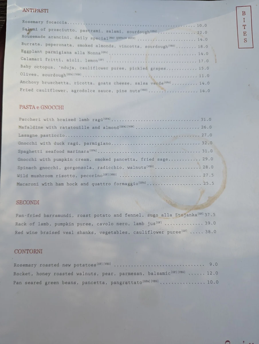Menu, Sorsi e Morsi