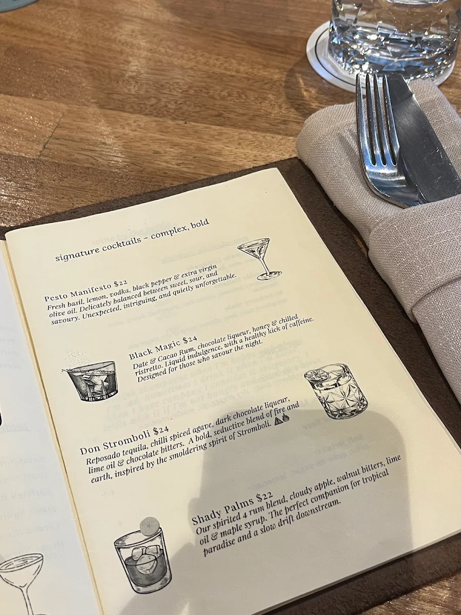 Menu, The Spirited Goat ‘The Strand’