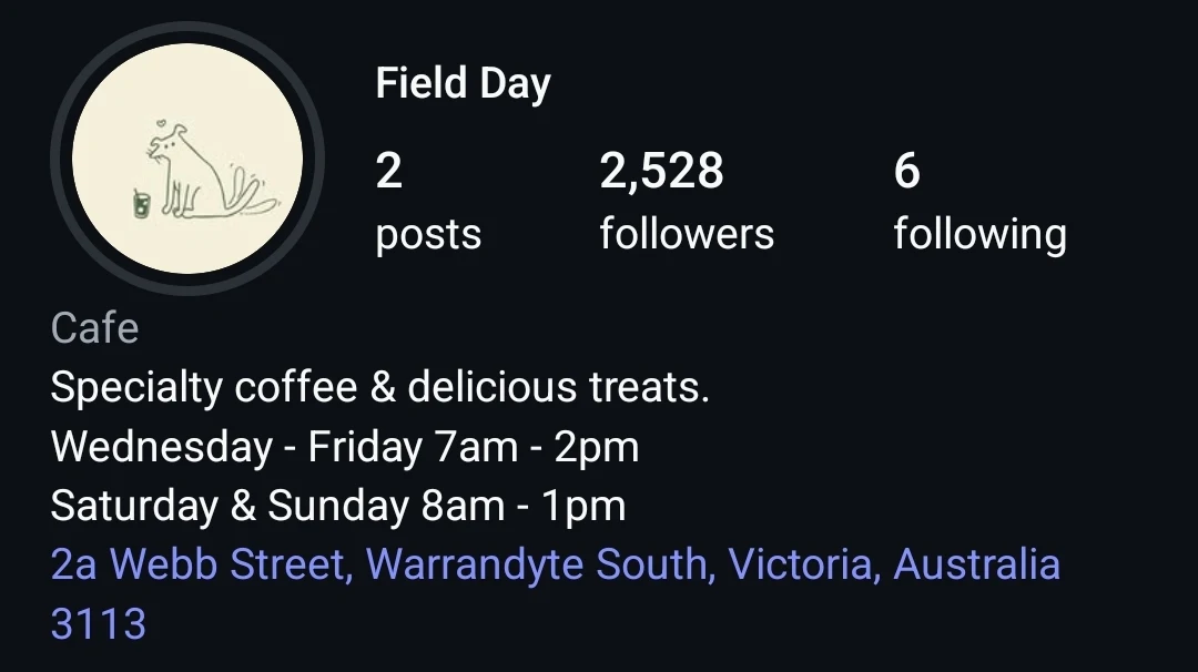 Menu, Field Day Pantry