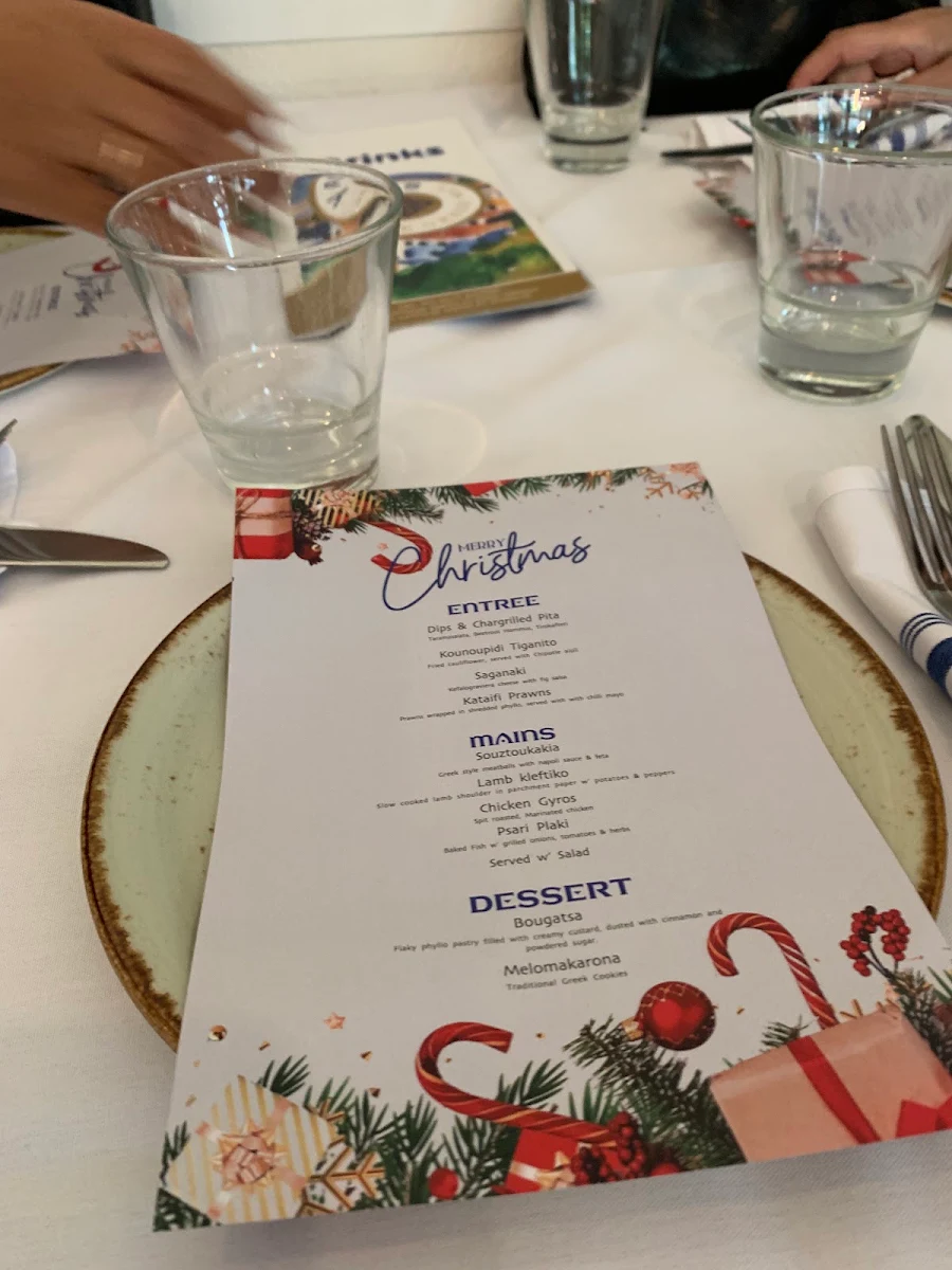 Menu, YASSAS - THE GREEK WAY (SOUTHBANK)