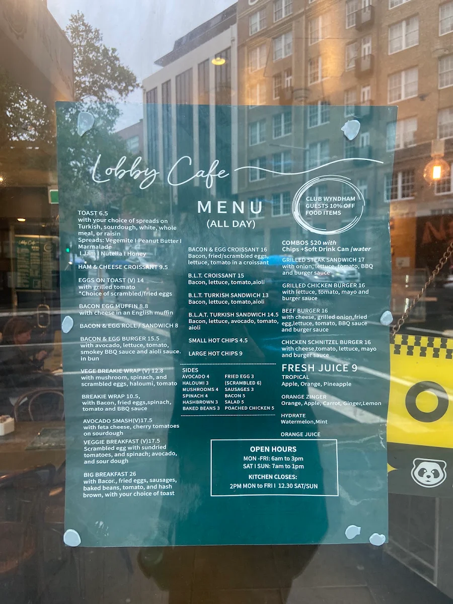 Menu, STC Cafe