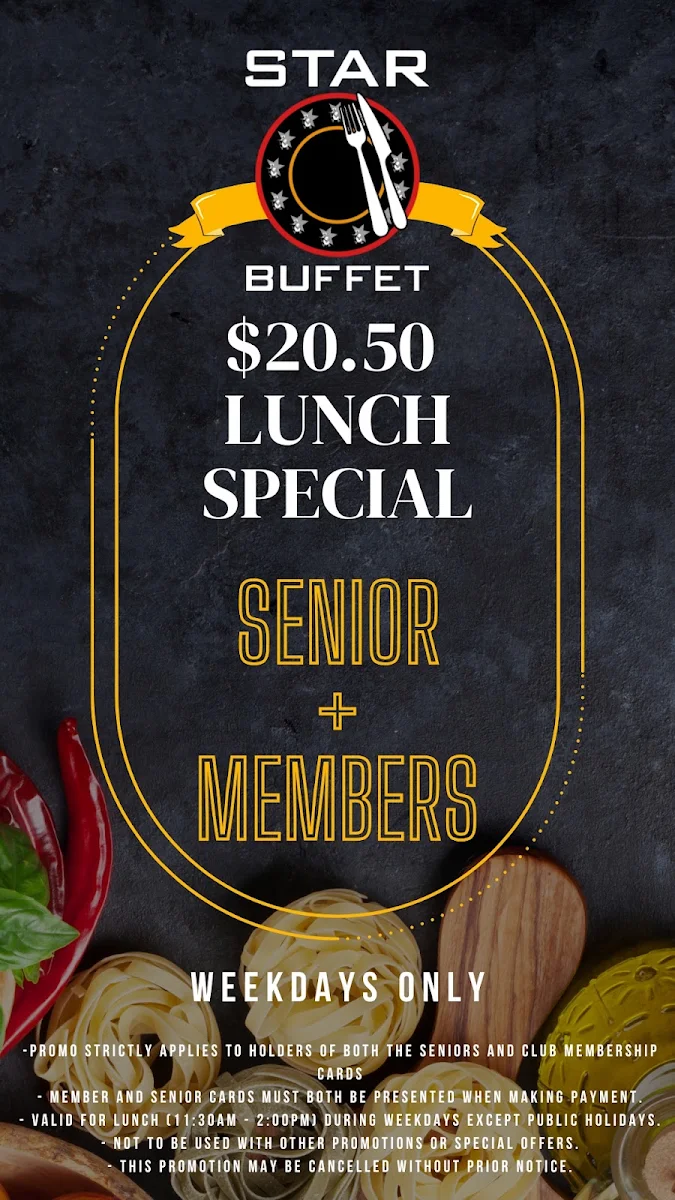 Menu, Star Buffet