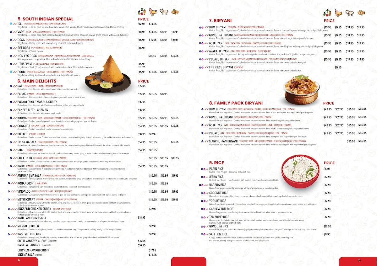 Menu, Spice Coconut