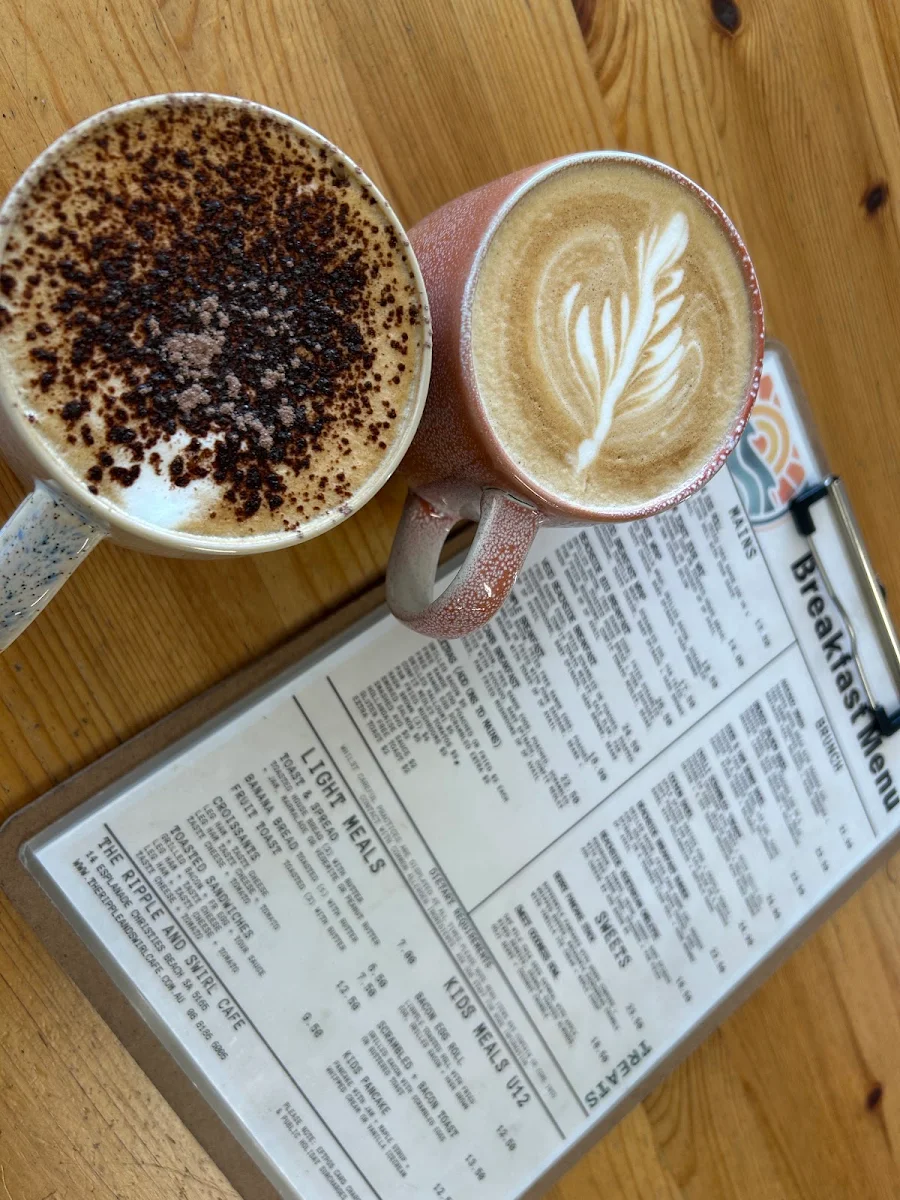 Menu, The ripple & swirl cafe