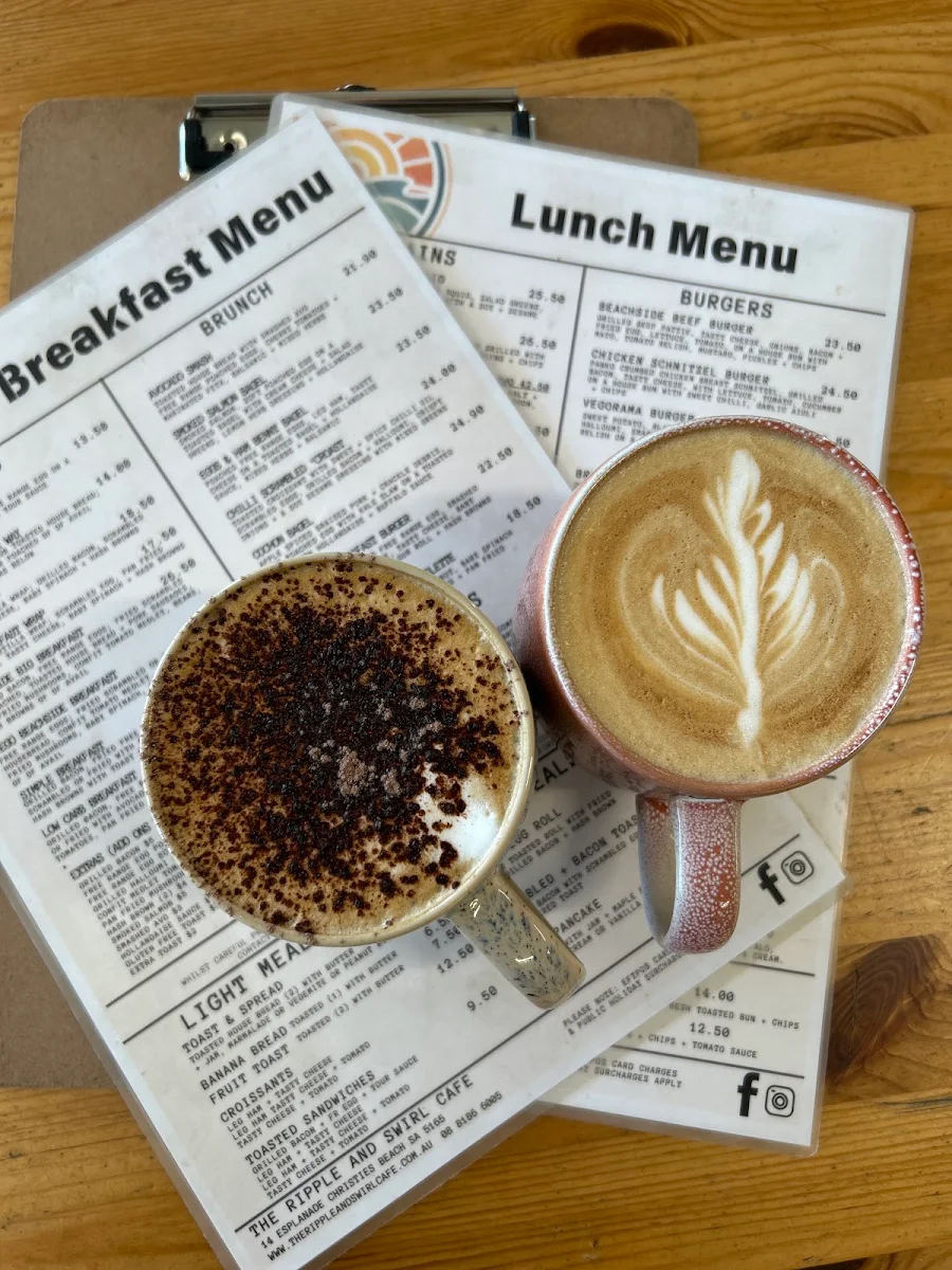 Menu, The ripple & swirl cafe