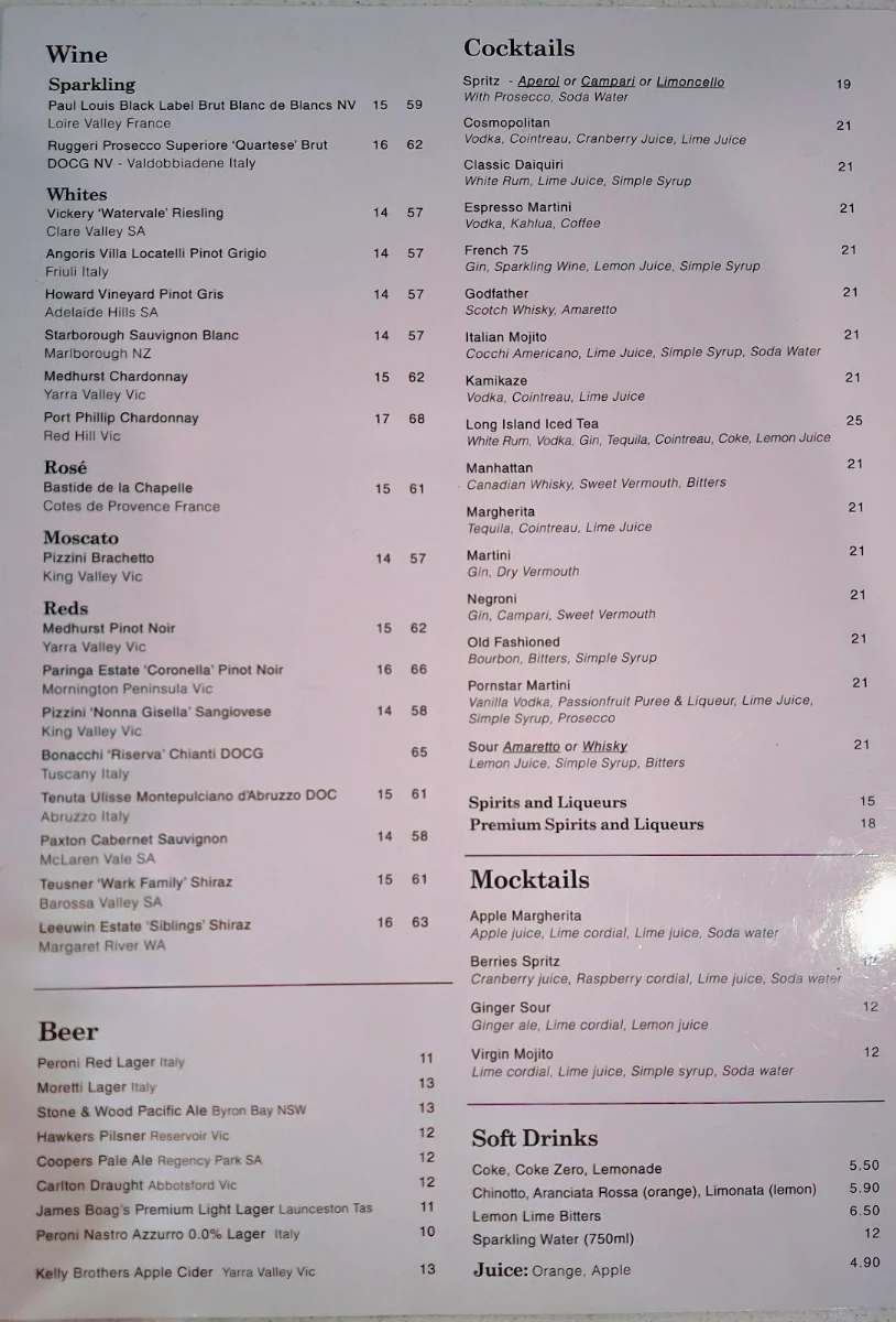 Menu, Flour + Salt