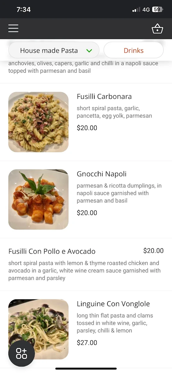 Menu, Flour + Salt