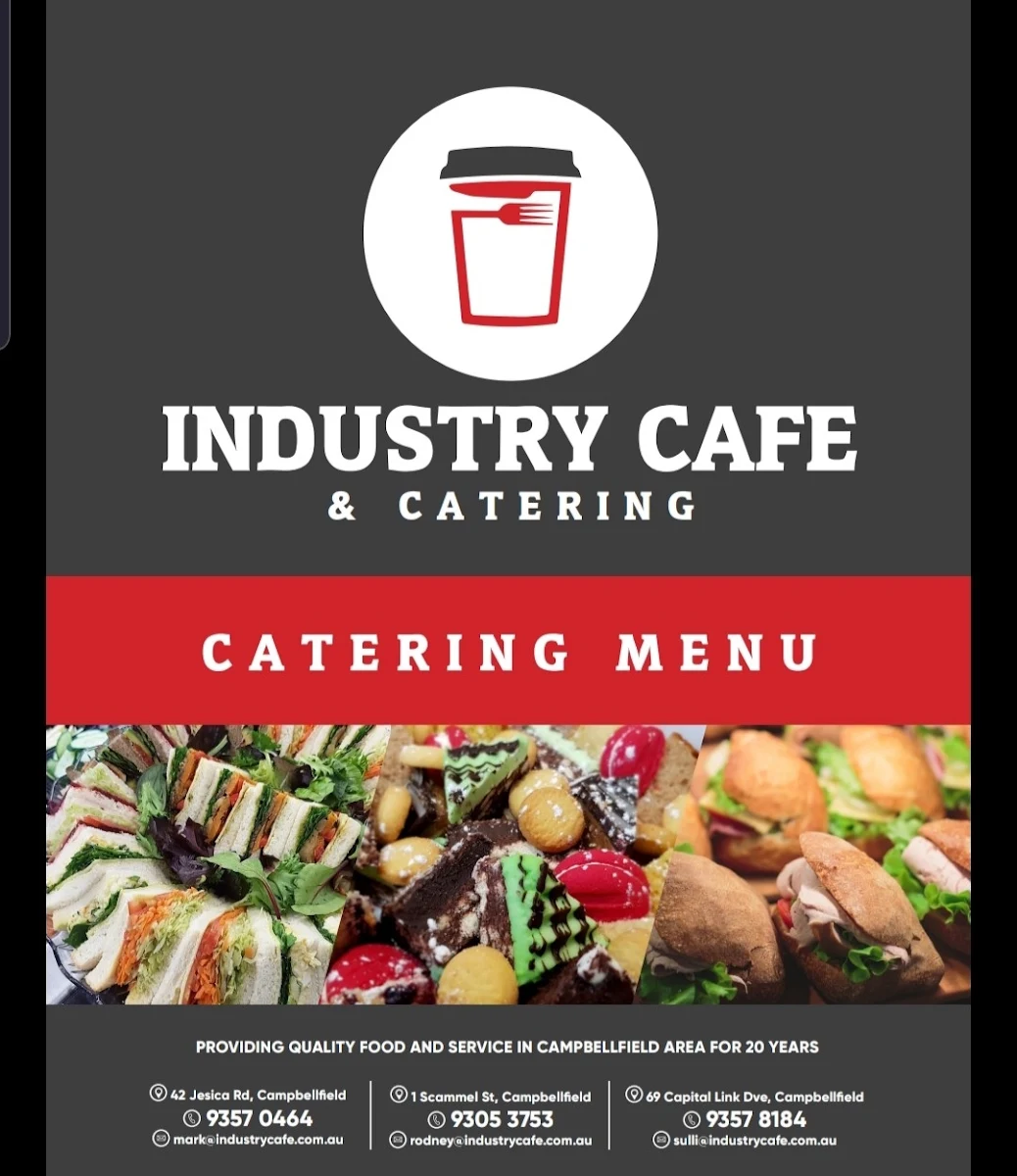 Menu, Industry Cafe & Catering
