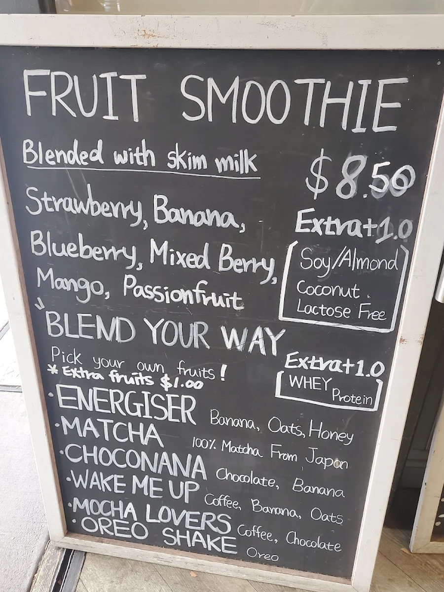 Menu, Holy Grounds Cafe