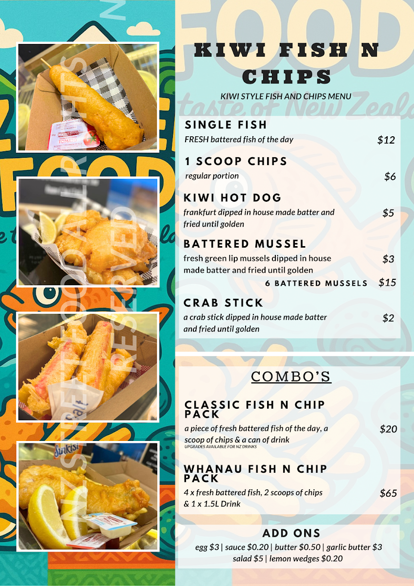Menu, NZ Street Food