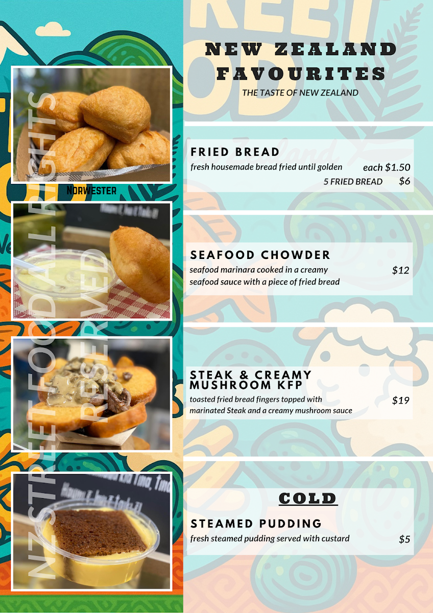 Menu, NZ Street Food