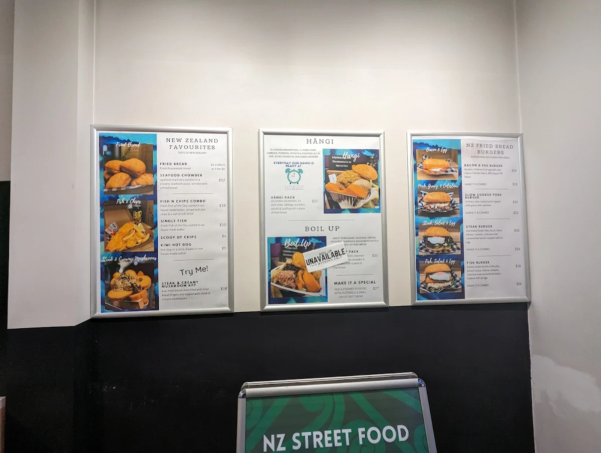 Menu, NZ Street Food