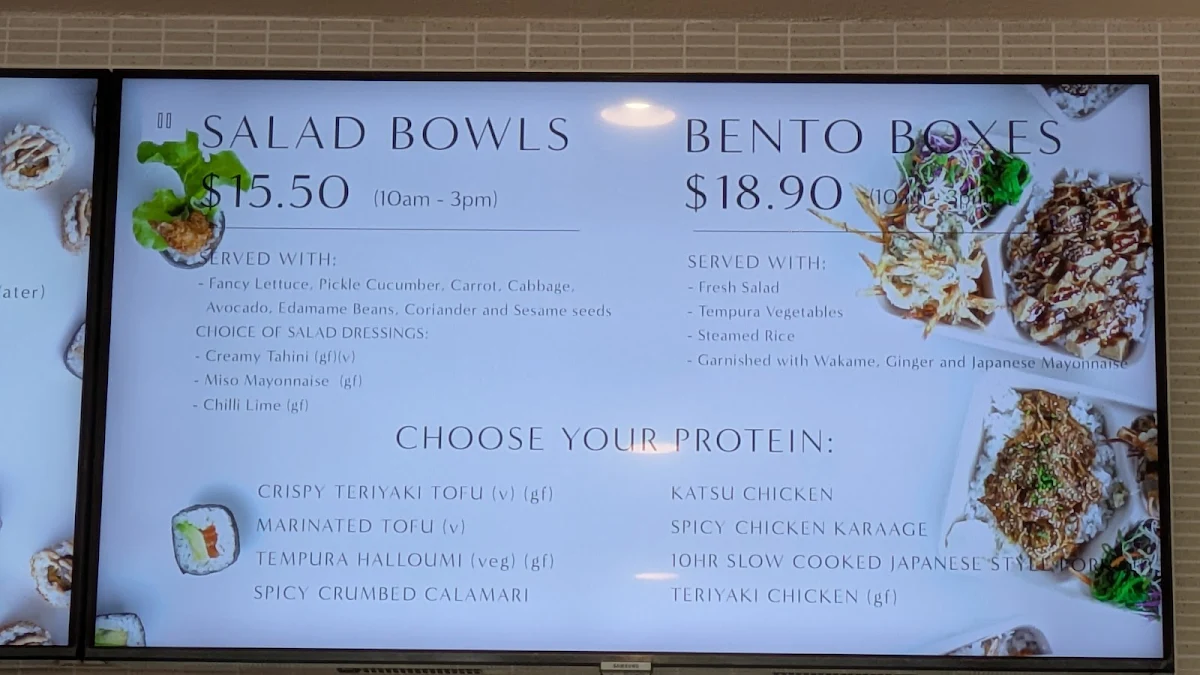 Menu, Street Sushi Brunswick Heads