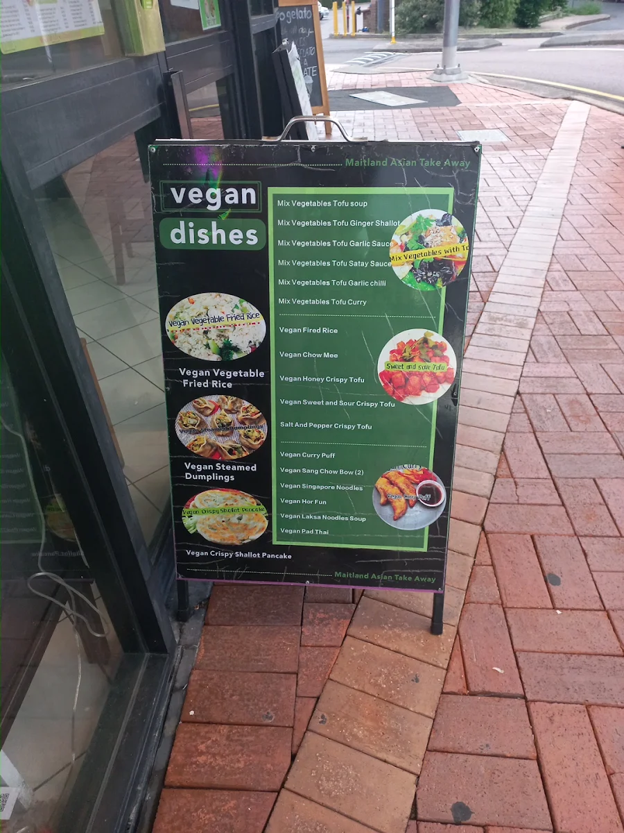 Menu, Maitland Asian Take Away
