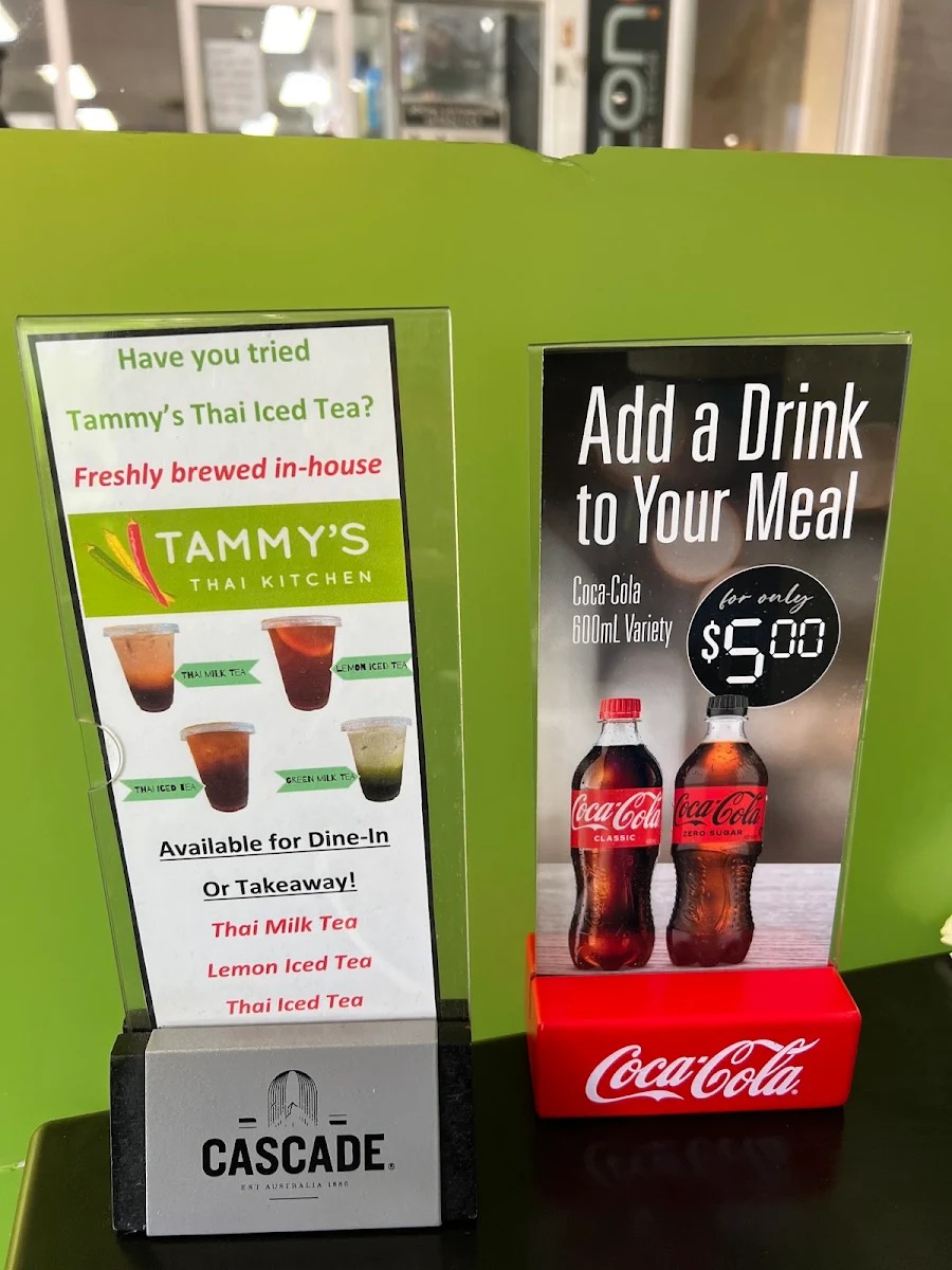 Menu, Tammy's Thai Kitchen