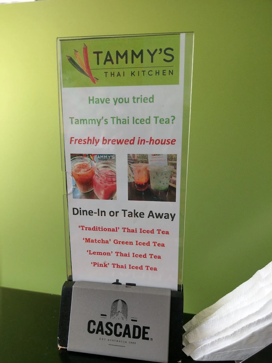 Menu, Tammy's Thai Kitchen