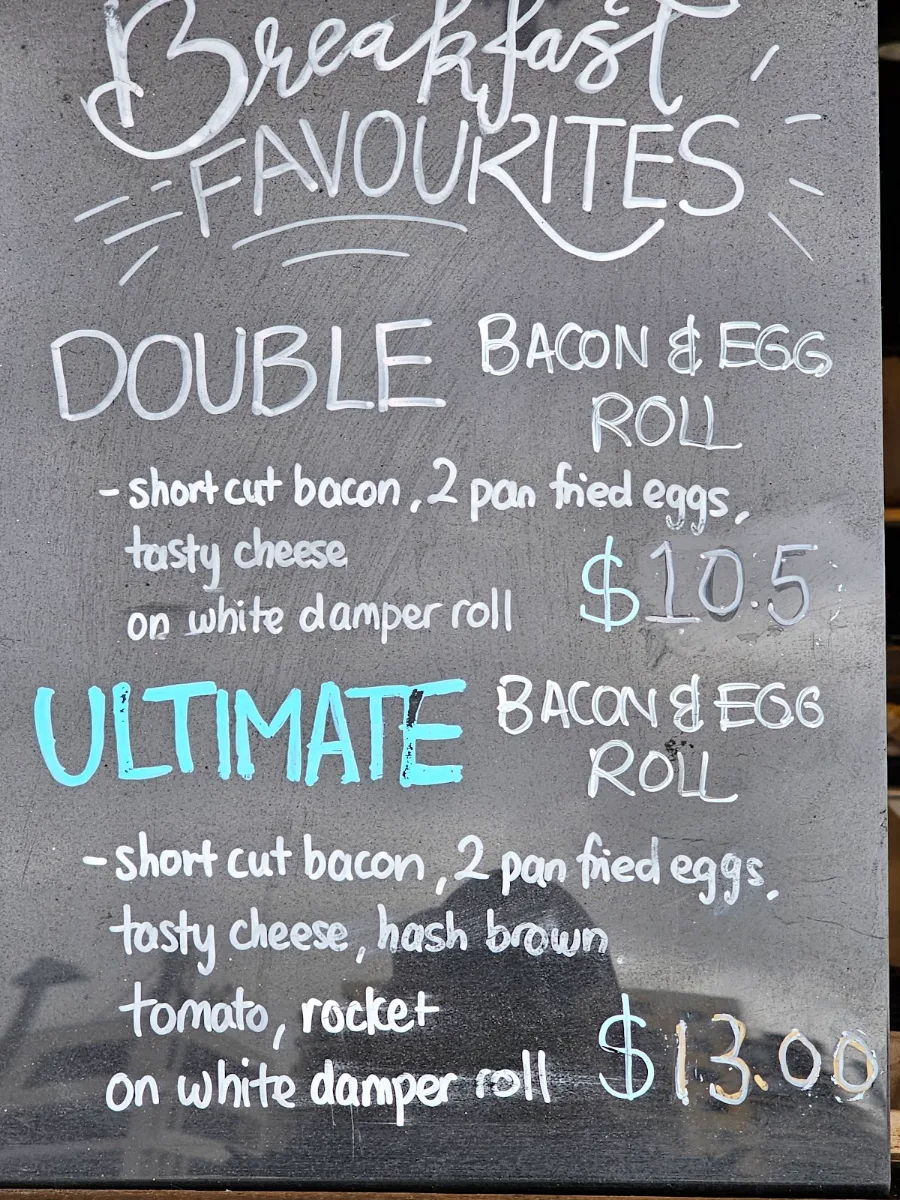 Menu, Bunker Bean
