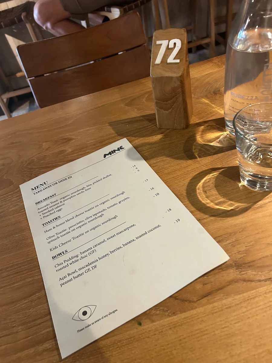 Menu, muse Noosa