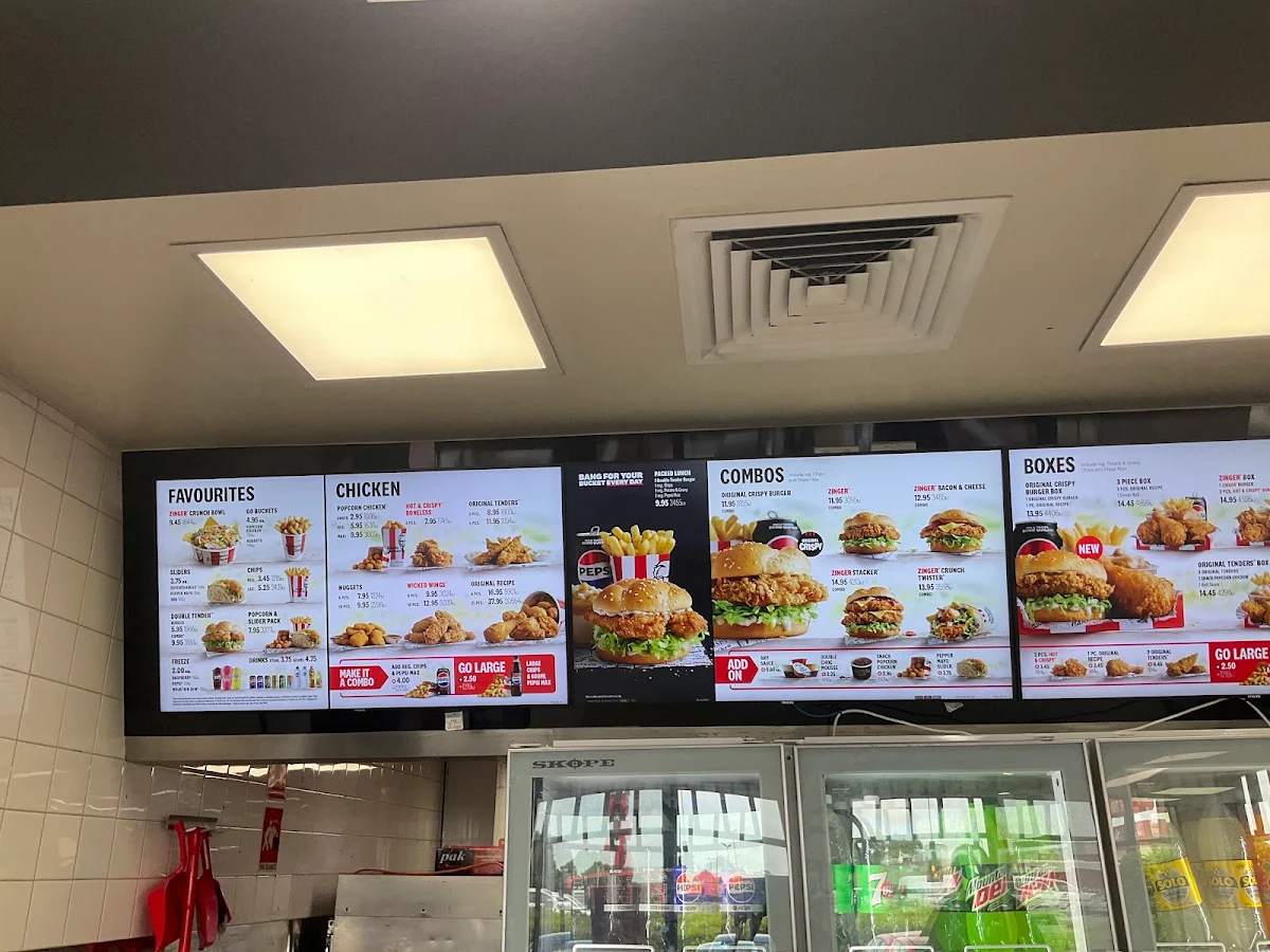 Menu, KFC Hallam