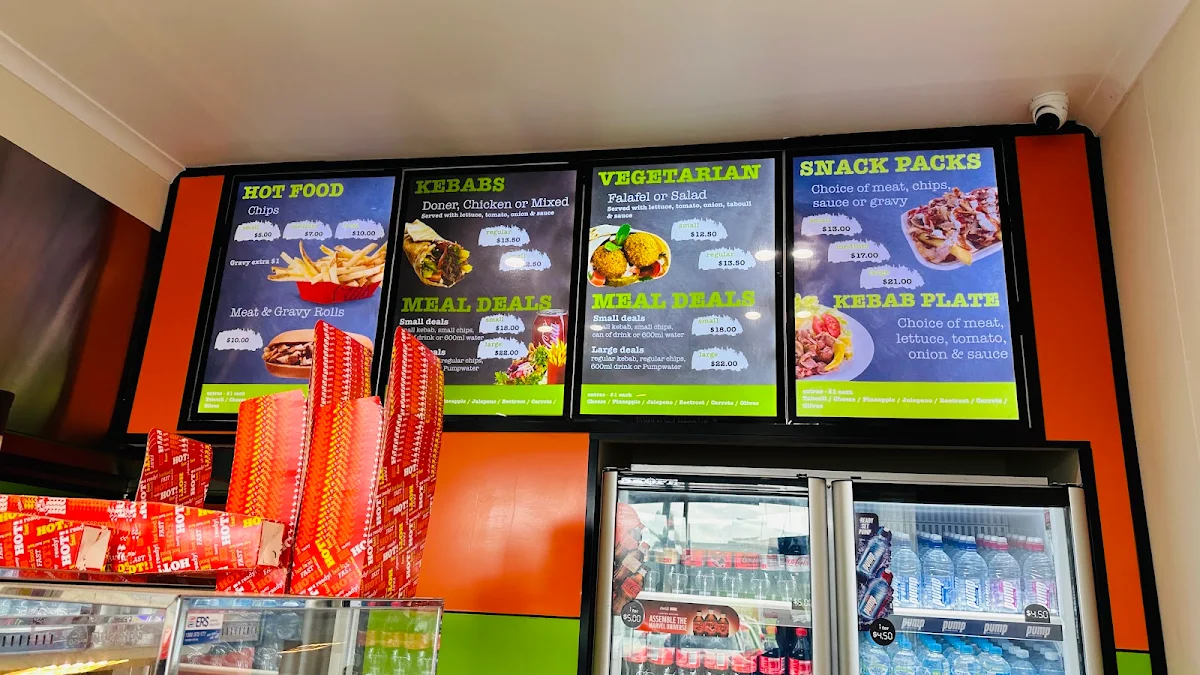 Menu, ISPA Kebab Coffs