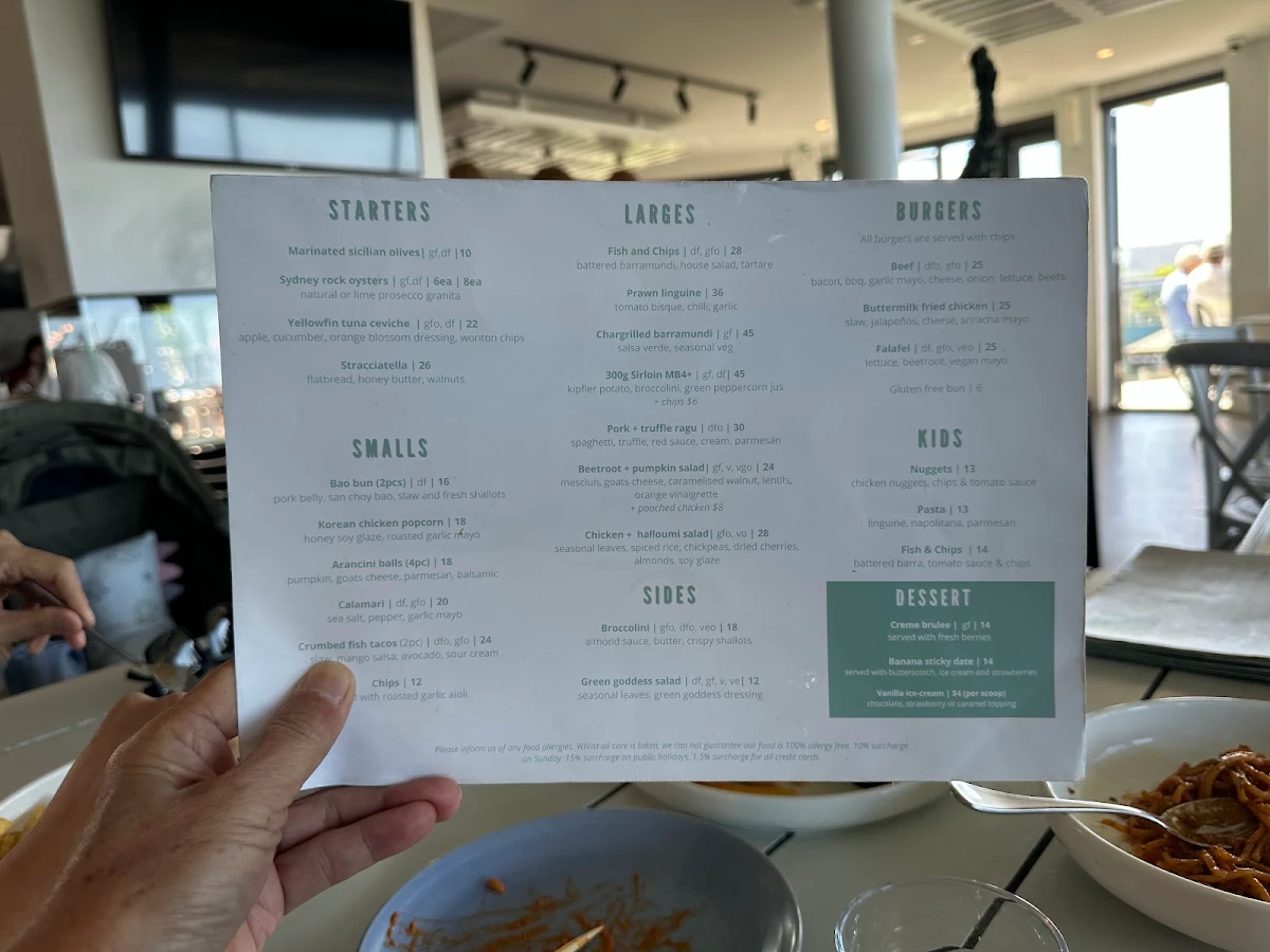 Menu, The Hill Bar & Kitchen