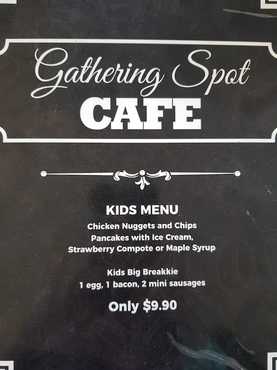 Menu, Gathering Spot Cafe