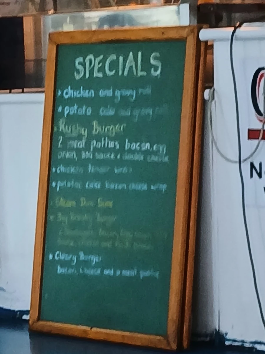 Menu, Rushworth Golden Nugget