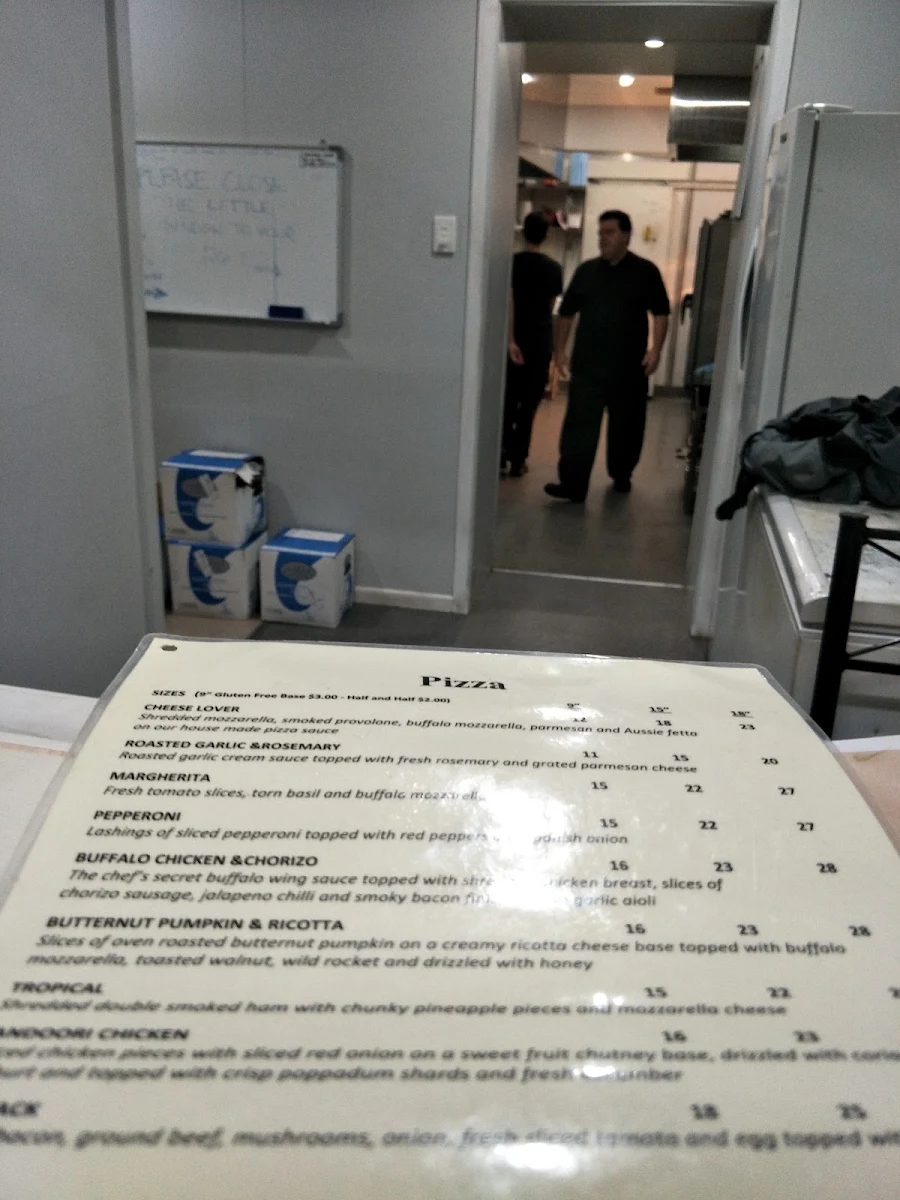 Menu, Commercial Hotel, Boonah
