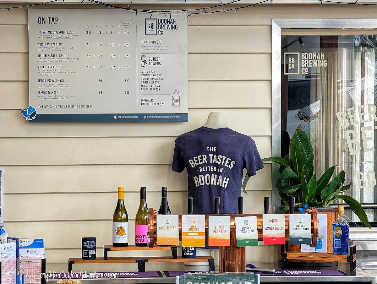 Menu, Commercial Hotel, Boonah